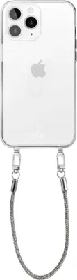 Produktbild von Silver Diamonds Transparant Cord Hülle  - Kompatibel mit iPhone 12 Pro Max