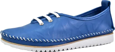 Produktbild von Andrea Conti Damen Leder Schnürschuh Halbschuh Keilabsatz Farbstreifen 0023626, Größe:39 EU, Farbe:Blau