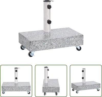 Produktbild von The Living Store Schirmständer Hellgrau 45x25x8,3 cm Granit
