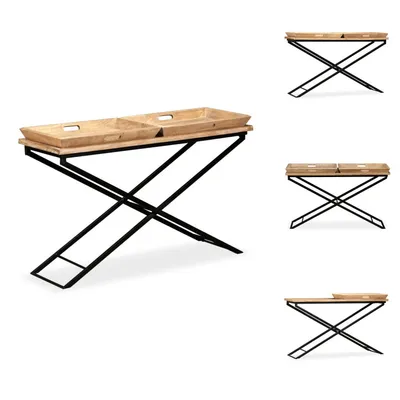 Produktbild von vidaXL Konsolentisch Mangoholz Massiv 130 x 40 x 80 cm -  Beistelltische