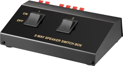 Produktbild von goobay Lautsprecher Umschaltbox bis 2 Lautsprecherpaaren schwarz (Bulk)