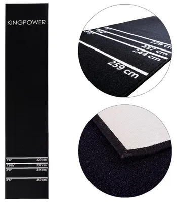 Image de Kingpower Dart 290 x 60 cm Tapis de Fléchettes Tournoi Fléchettes Paillet de Fléchettes Noir