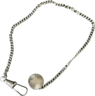 Image de Chaîne à boucles de manchette en fer nickelé - 23 cm, 2.9 mm