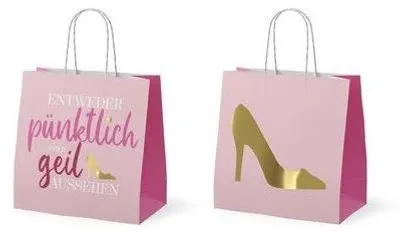 Produktbild von Geschenktragetasche Mini Pumps, Papier, 15 × 15 × 8 cm