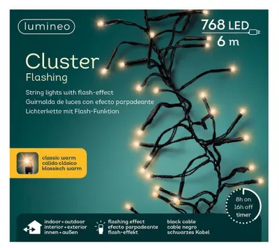 Zdjęcie produktu dla Oświetlenie LED Compact na zewnątrz, długość 600 cm, 68 l, klasyczna ciepła barwa, migające