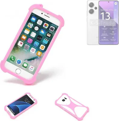 Produktbild von K-S-Trade Handy Hülle kompatibel mit Xiaomi Redmi Note 13 Pro + 5G Schutz Hülle Bumper Silikon Schutz Hülle Cover Case Silikoncase Silikonbumper