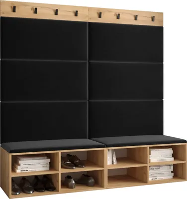 Produktbild von Garderobe MIRO Set 7 mit gepolsterten Paneelen Industrial Design