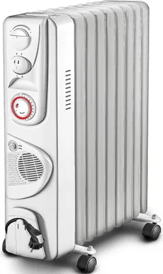 Zdjęcie produktu dla TRESKO® Grzejnik olejowy Biały 2000W Grzejnik elektryczny Grzejnik olejowy Grzejnik Grzałka Timer