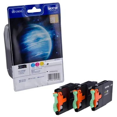 Produktbild von Brother Original LC1280XL /, 3X Premium Drucker-Patrone, Cyan, Magenta, Gelb, 3X 1200 Seiten