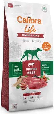 Productafbeelding van CALIBRA Life Senior Large Fresh Beef - droogvoer voor honden - 12 kg