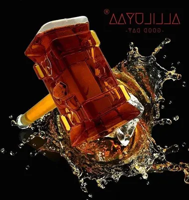 Productafbeelding van Handgemaakte whiskykan - transparante decanter voor creatieve drankdispensers - 400 ml