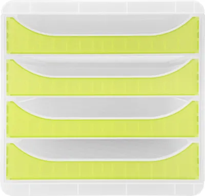 Produktbild von Exacompta 310335D Exacompta, BIG-BOX Schubladenbox, 4 offene Laden, Serie Chromaline - Anisgrün
