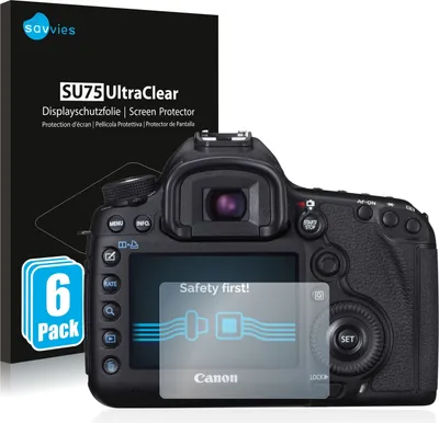 Produktbild von 6x Für Canon EOS 5D Mark III Schutzfolie Savvies Displayschutz Display Schutz Folie Klar Transparent