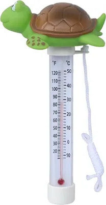 Produktbild von Schwimmendes Wasserthermometer, schwimmendes Pool-Wasserthermometer, grünes Schildkröten-Cartoon-Poolthermometer