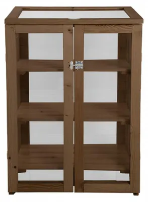 Image de Mini serre en bois S - L 54 x l 69,4 x H 85 cm - Marron