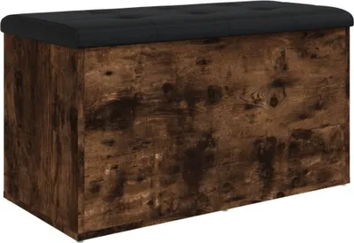 Immagine prodotto di Panca Portaoggetti Rovere Fumo 82x42x45 cm Legno Multistrato