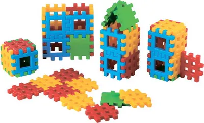 Produktbild von MARIOINEX | Konstruktionsspielzeug WAFEL 48 - 48 Teile - Sicher und kreativ - Für Kinder ab 2 Jahren