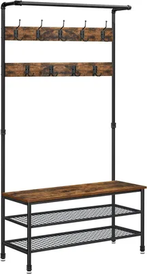 Immagine prodotto di Appendiabiti 100X41,5X182 Cm Marrone rustico, nero