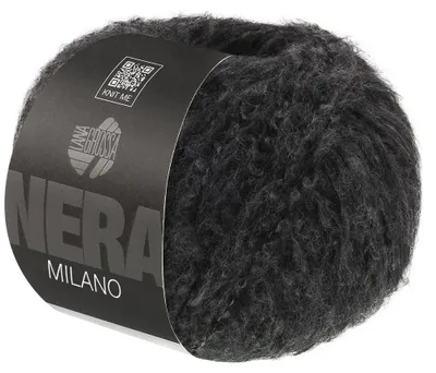 Produktbild von Lana Grossa MILANO (NERA) 50 g Flauschiges Strickgarn mit elegantem Melange-Effekt Farbe 003 - Anthrazit