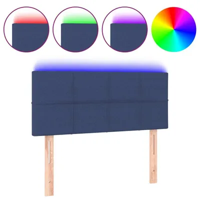 Produktbild von vidaXL LED Kopfteil Blau 100x5x78/88 cm Stoff