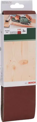 Produktbild von Bosch Schleifband 3 Stück, 75 x 533 mm Körnung150 für Bandschleifer
