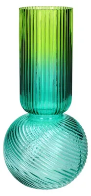 Produktbild von Gift Company Vase Jacquard Grün Hellblau (30cm)
