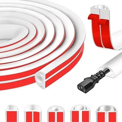 Zdjęcie produktu dla Kanał kablowy biały samoprzylepny elastyczny do ściany 2 m organizer