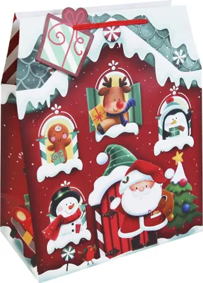 Produktbild von Clairefontaine Weihnachts-Geschenktüte "Weihnachtshaus"