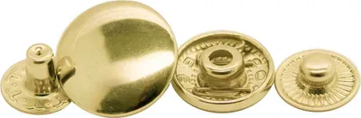 50 Stk Druckknopf Set rund S-Feder Verschlüsse Schnappknopf Metall Größen 10mm gold