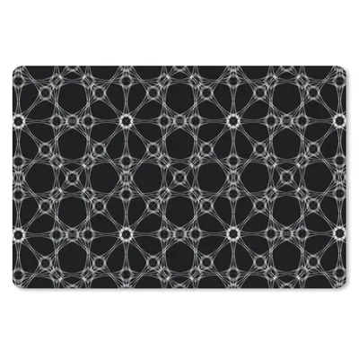 Produktbild von MuchoWow® Schreibtischunterlage Schwarz und weiß - Muster - Abstrakt 60x40 cm - XXL Mauspad - Großes Mauspad