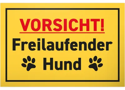 Produktbild von Kunststoffschild "Freilaufender Hund", 30 x 20 cm