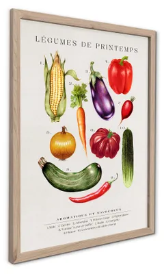 Produktbild von Leinwandbild Legumes 30x40 cm Canvas Wandbild Gemüse Küche Food Modern Küche Restaurant Café Deko Wohnzimmer Esszimmer Geschenk Wandkunst Stil