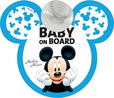 Productafbeelding van MICKEY EN VRIENDEN - Achterruit voor voertuig - Artikelnummer 10423 - Waarschuwingsbord