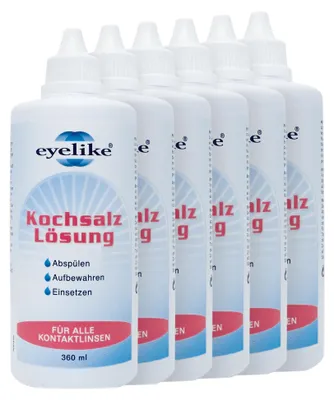 Produktbild von eyelike Kochsalz Lösung - 6x360 ml