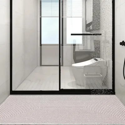 Obrázek produktu pro Protikluzná podložka do sprchy, rozměry 50x80 cm, PVC, rychleschnoucí, lze stříhat