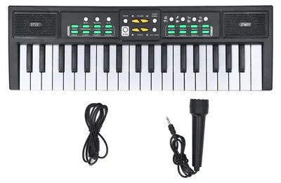Immagine prodotto di Tastiera elettronica portatile per bambini con 37 tasti, giocattolo educativo e strumento musicale con microfono
