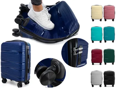 Produktbild von RGL PP3 L Polypropylen Koffer Reisekoffer Hardcase Koffer TSA-Schloss Trolley Hartschalenkoffer Grösse: L Farbe: Dunkel Blau