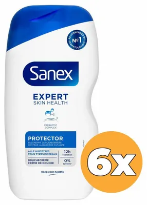 Productafbeelding van 6x Sanex Douchecrème Expert Skin Health Protector (400 ml)