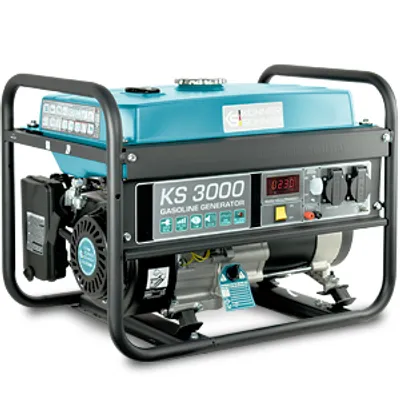 Zdjęcie produktu dla Agregat prądotwórczy Könner & Söhnen KS 3000, 4-suwowy silnik benzynowy 7 KM, generator mocy 3000 W, 16 A, generator 230 V, garaż lub kemping