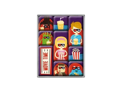 Image de Nostalgic-Art - Set de 9 aimants - Le temps du cinéma