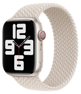 Immagine prodotto di Cinturino intrecciato Solo Loop per Apple Watch | 44/45/46/49 mm - Taglia 8 - Starlight