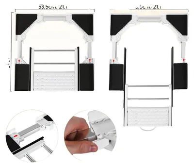 Imagen del producto de Kit para apilar lavadora y secadora, con ancho ajustable, construcción robusta, color blanco