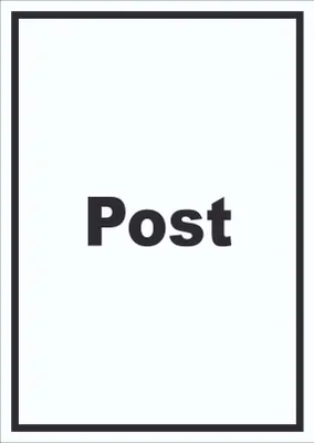 Produktbild von Post Schild mit Text Annahme Brief Paket hochkant A3 (297x420mm)