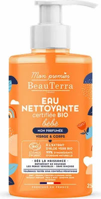 Immagine prodotto di Acqua detergente per bambini senza balsamo Beauterra Bio Bebé Senza profumo 750 ml