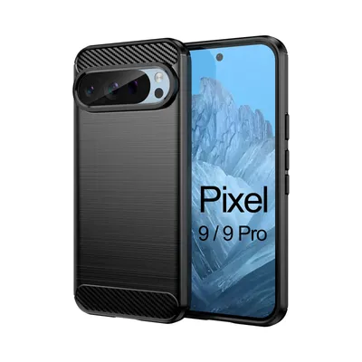 Produktbild von Carbon Hülle für Google Pixel 9 / 9 Pro Handyhülle Handy Tasche Backcover Bumper