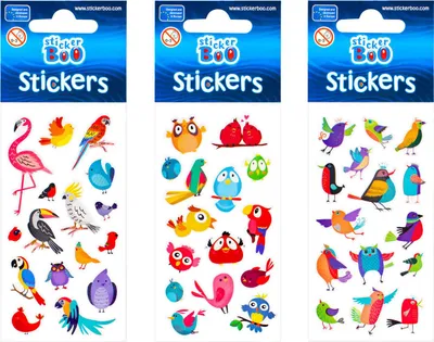 Obrázek produktu pro Naklejki Sticker BOO Ptaszki - Mix wzorów do dekoracji