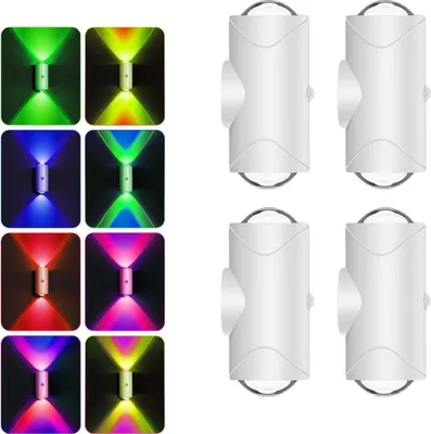 Produktbild von LED-Wandlampen, Bewegungssensor, dimmbare Atmosphäre, weiß 4Stück