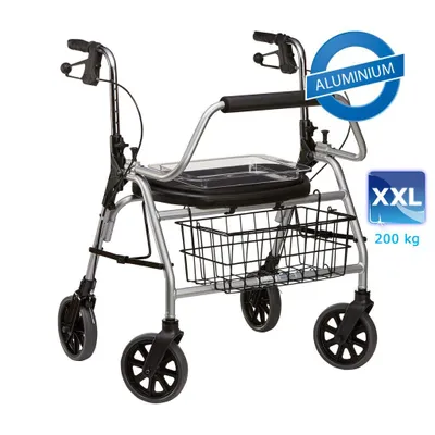 Produktbild von Rollator XXL bis 200kg belastbar Sitzbreite 60cm - modernes Design