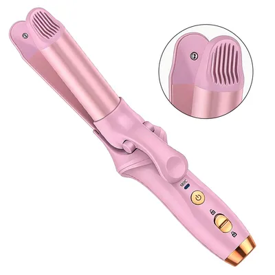 Produktbild von Kabelloser Lockenstab, 21,5 mm Mini-Reiselockenstab, USB-aufladbar, 3 Temperaturstufen, tragbar, inkl. Aufbewahrungstasche, für alle Haartypen (rosa)