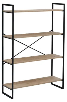 Immagine prodotto di Libreria 4 Ripiani Scaffale Design Industriale Legno 100x33x142 cm